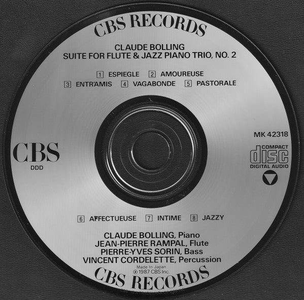 Jean-Pierre Rampal, Claude Bolling : Bolling: Suite No. 2 For Flute & Jazz Piano Trio (CD, Album)
