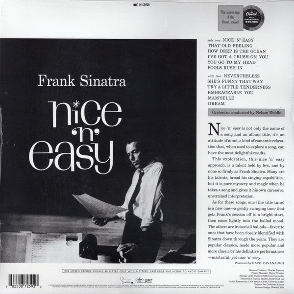 Frank Sinatra : Nice 'N' Easy (LP, Album, RE)
