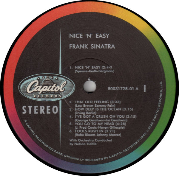 Frank Sinatra : Nice 'N' Easy (LP, Album, RE)
