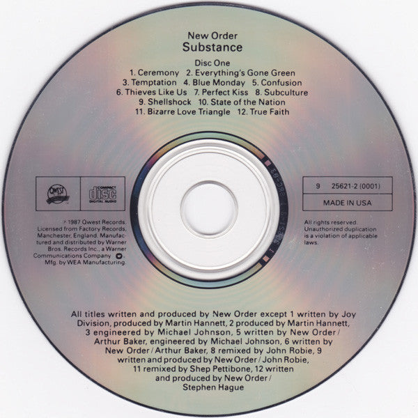 New Order : Substance (2xCD, Comp, Sta)