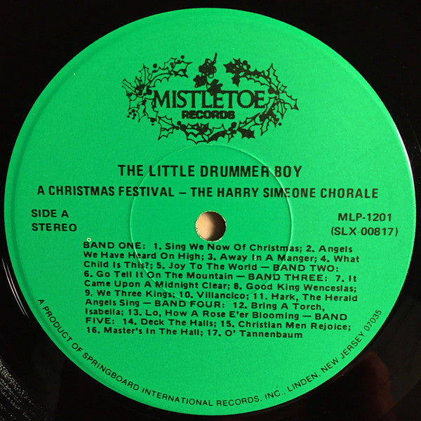 The Harry Simeone Chorale : The Little Drummer Boy: A Christmas Festival (LP, RE, Los)