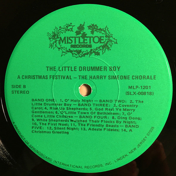 The Harry Simeone Chorale : The Little Drummer Boy: A Christmas Festival (LP, RE, Los)