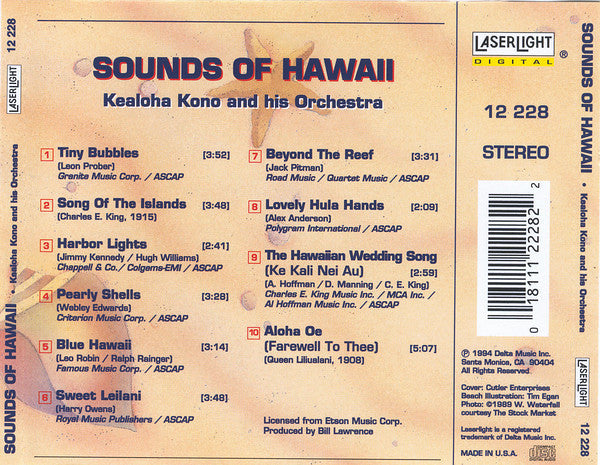 Kealoha Kono And His Orchestra : Sounds Of Hawaii (CD, Album, RE)