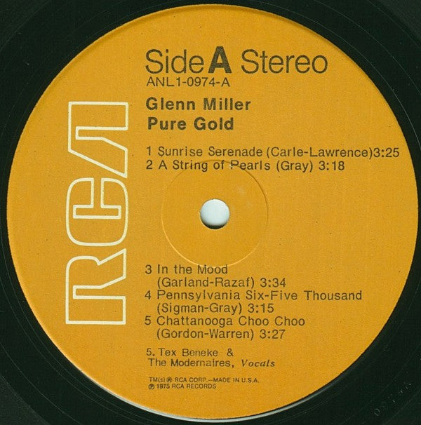Glenn Miller : Pure Gold (LP, Comp, RM, Ind)