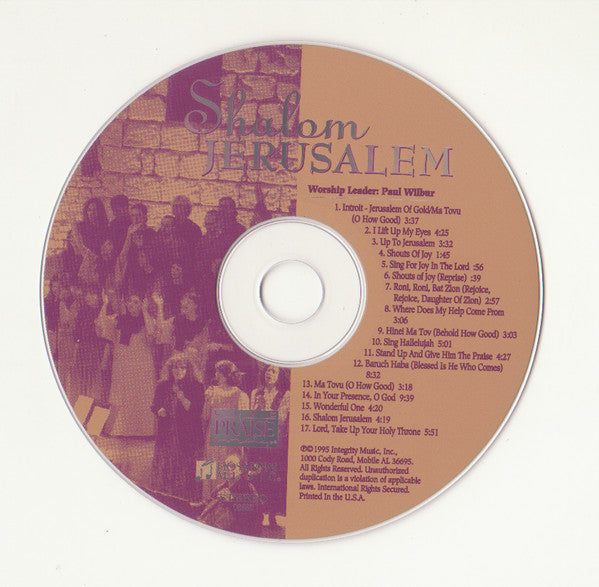 Paul Wilbur : Shalom Jerusalem (CD, Album)