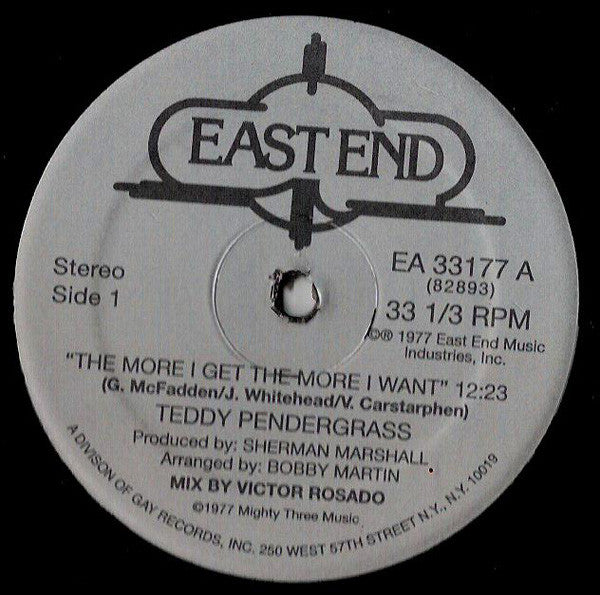 Teddy Pendergrass : The More I Get, The More I Want (12", Unofficial)