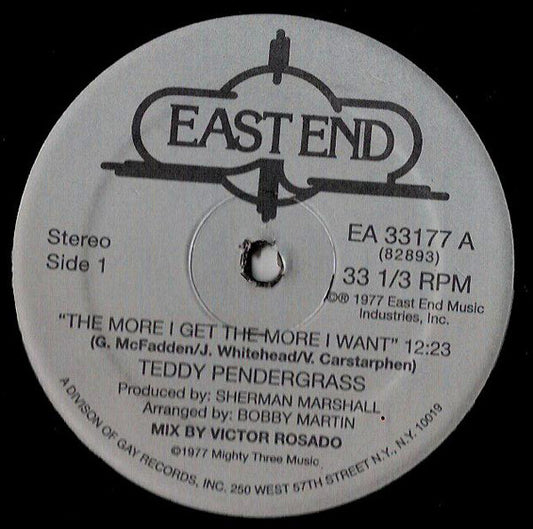 Teddy Pendergrass : The More I Get, The More I Want (12", Unofficial)