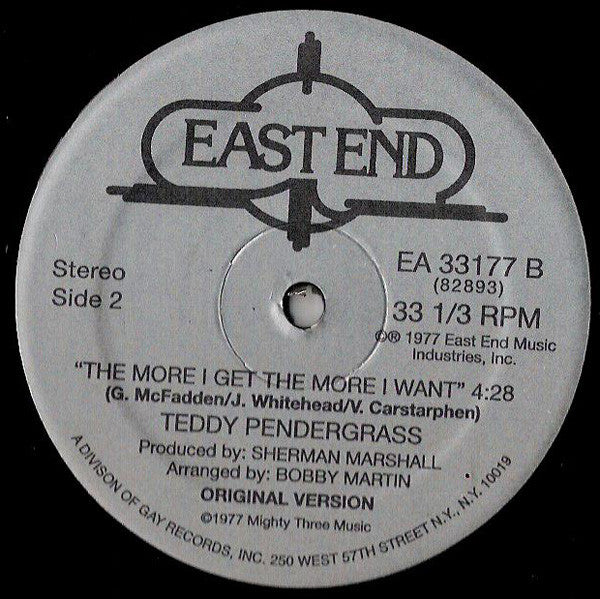 Teddy Pendergrass : The More I Get, The More I Want (12", Unofficial)