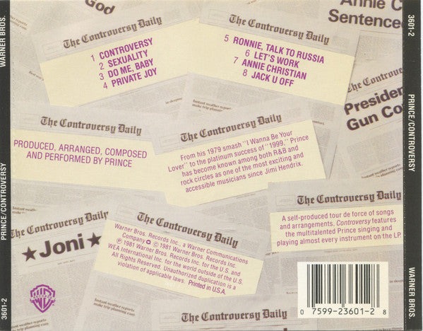 Prince : Controversy (CD, Album, RE)