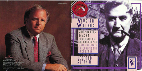 Ralph Vaughan Williams – Linda Hohenfeld, Philharmonia Orchestra, Leonard Slatkin : Symphonies Nos. 3 & 4 • Fantasia On Greensleeves (CD, Club)