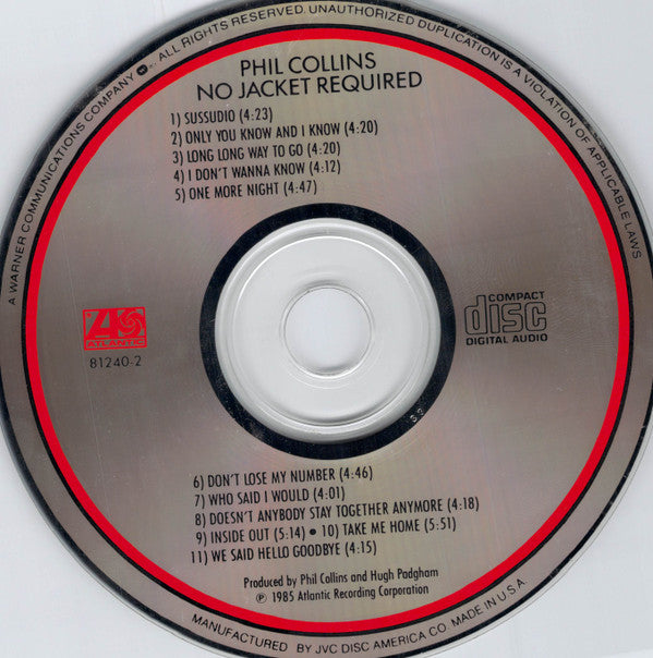 Phil Collins : No Jacket Required (CD, Album)