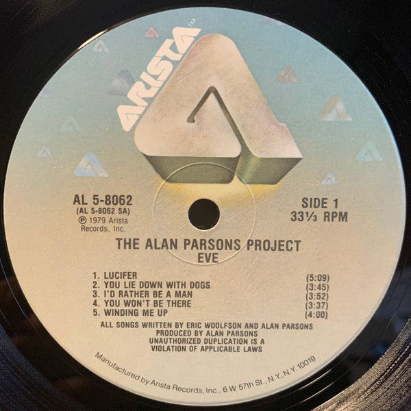 The Alan Parsons Project : Eve (LP, Album, RE, Ind)