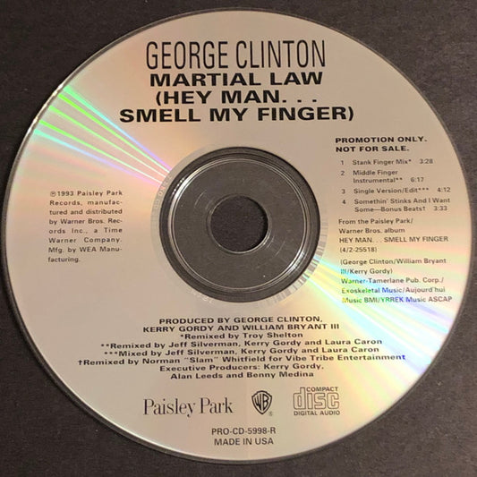 George Clinton : Martial Law (Hey Man...Smell My Finger) (CD, Maxi, Promo)