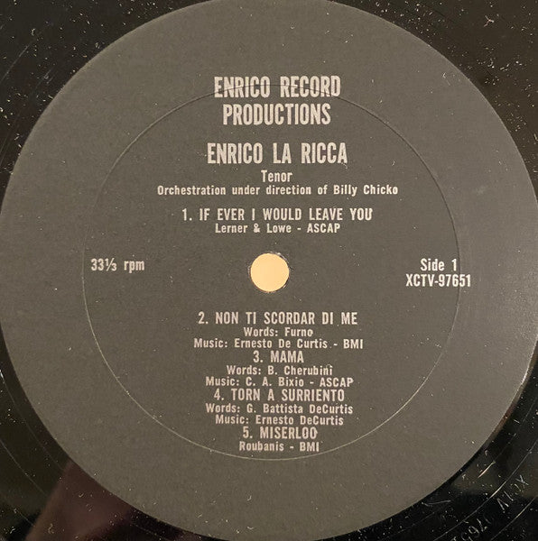 Enrico LaRicca* : An Evening With Enrico LaRicca (LP)