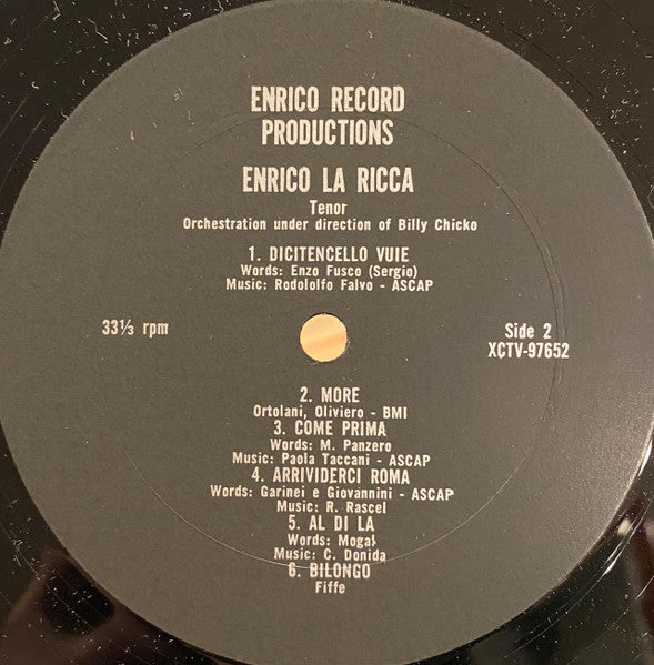 Enrico LaRicca* : An Evening With Enrico LaRicca (LP)