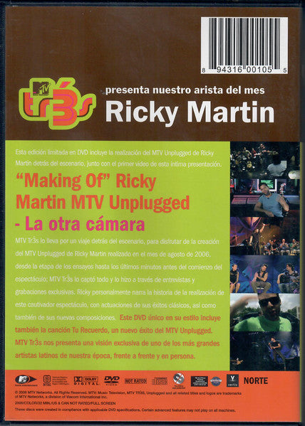 Ricky Martin : "Making Of" Ricky Martin MTV Unplugged (DVD-V, Copy Prot., Ltd, NTSC)