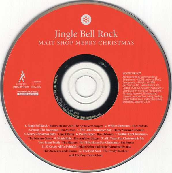 Various : Jingle Bell Rock - Malt Shop Merry Christmas (CD, Comp)