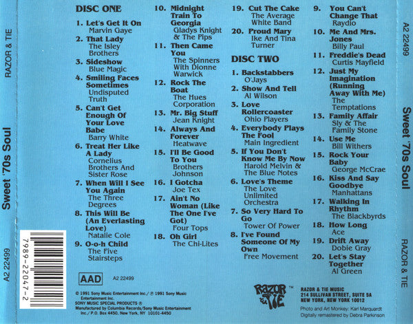 Various : Sweet '70s Soul (2xCD, Comp)