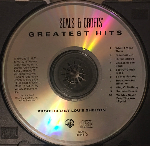 Seals & Crofts : Seals & Crofts' Greatest Hits (CD, Comp, Club, RE, BMG)