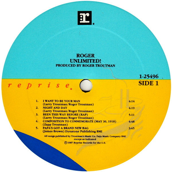 Roger* : Unlimited! (LP, Album, SRC)