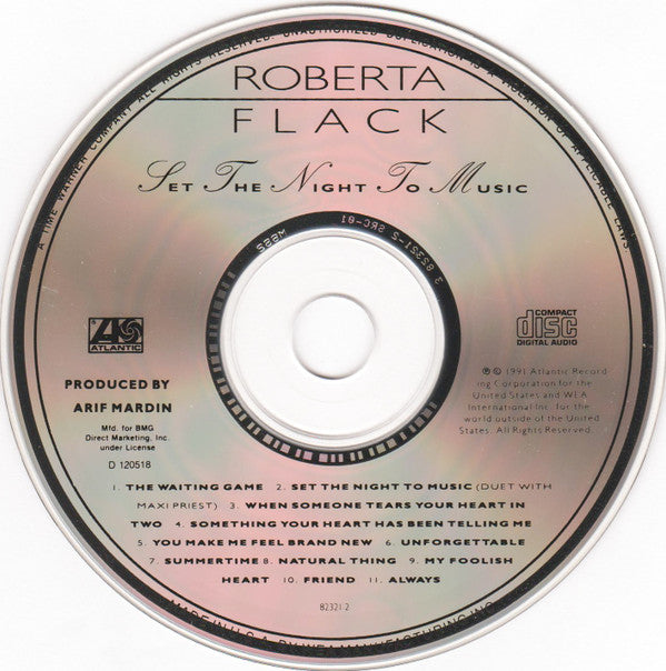 Roberta Flack : Set The Night To Music (CD, Album, Club)