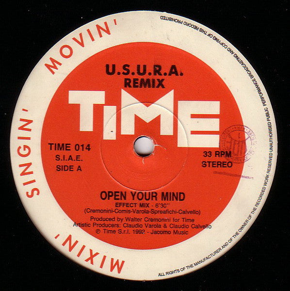 U.S.U.R.A. : Open Your Mind (Remixes) (12")