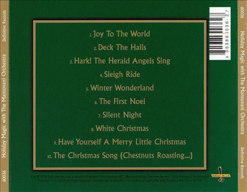 The Mantovani Orchestra : Holiday Magic With The Mantovani Orchestra (CD)