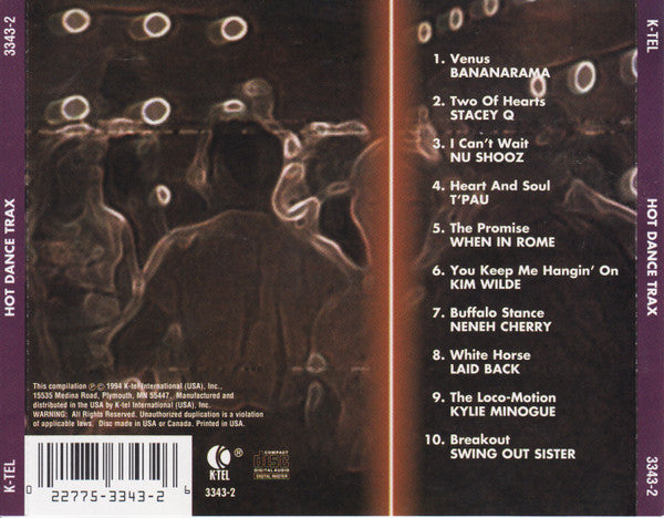 Various : The 80's Hot Dance Trax (CD, Comp)