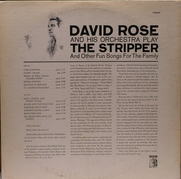 David Rose And His Orchestra* : The Stripper And Other Fun Songs For The Family (LP, Album, Mono, Club)