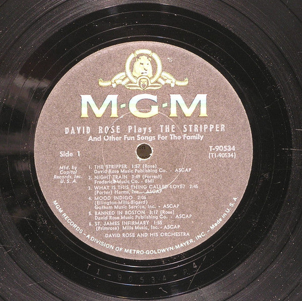 David Rose And His Orchestra* : The Stripper And Other Fun Songs For The Family (LP, Album, Mono, Club)