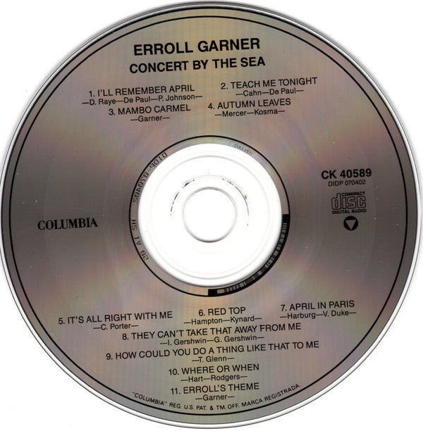Erroll Garner : Concert By The Sea (CD, Album, RE, RM, RP)