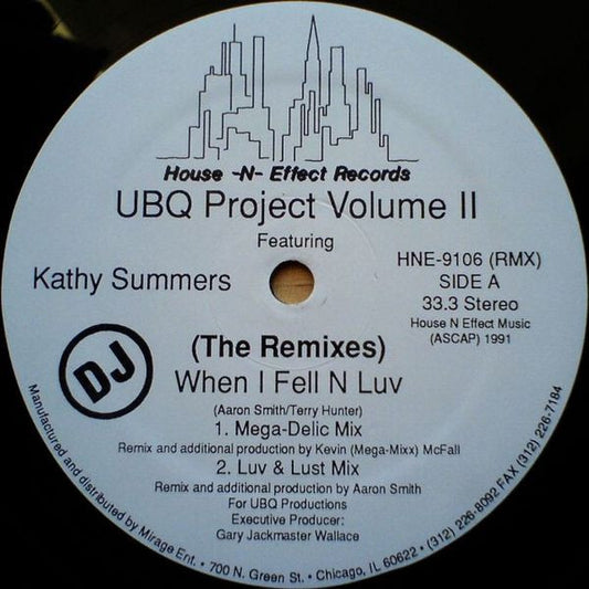 UBQ Project Volume II* Featuring Kathy Summers : When I Fell N Luv (The Remixes) (12", Promo)