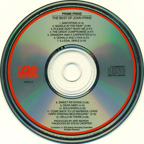 John Prine : Prime Prine - The Best Of John Prine (CD, Comp, RE, Spe)