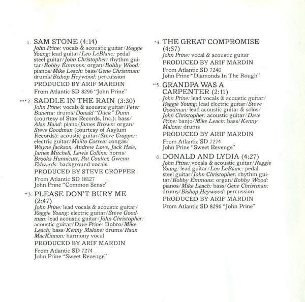 John Prine : Prime Prine - The Best Of John Prine (CD, Comp, RE, Spe)