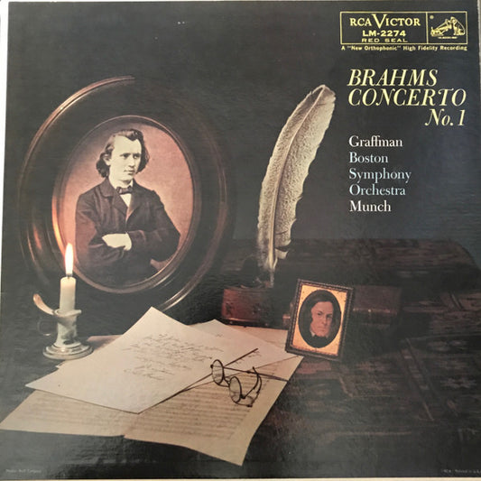 Brahms* - Gary Graffman, Boston Symphony Orchestra, Charles Munch : Concerto No. 1, In D Minor, Op. 15 (LP, Mono)