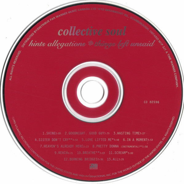 Collective Soul : Hints Allegations And Things Left Unsaid (CD, Album)