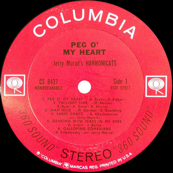 Jerry Murad's Harmonicats : Peg O' My Heart (LP, Album, RE)