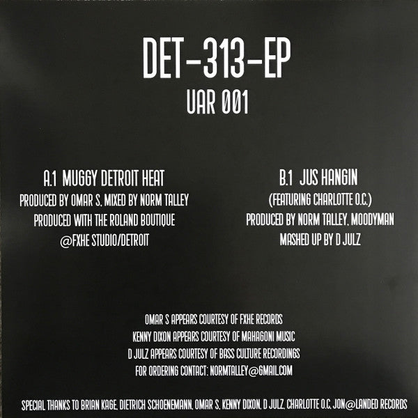 Norm Talley, Moodymann, Omar-S : Det-313-EP (12", EP)