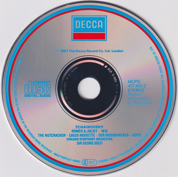 Tchaikovsky* - Chicago Symphony Orchestra / Sir Georg Solti* : 1812 Overture / Romeo & Juliet / The Nutcracker Suite (CD, Album)