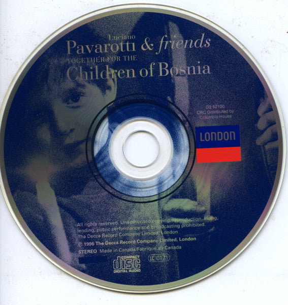 Pavarotti & Friends : Together For The Children Of Bosnia (CD, Album, Club)
