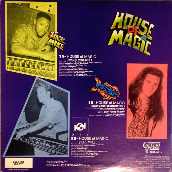 DJ Magic Mike : House Of Magic (12", Promo, Cle)