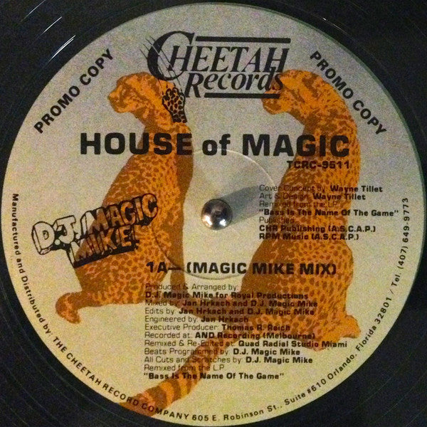 DJ Magic Mike : House Of Magic (12", Promo, Cle)