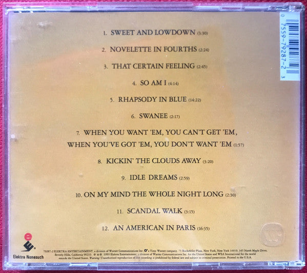 Gershwin* : Plays Gershwin - The Piano Rolls (CD, Comp)