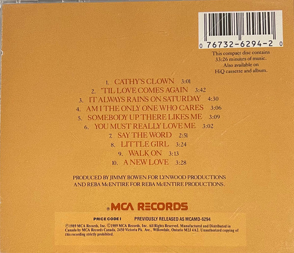 Reba McEntire : Sweet Sixteen (CD, Album, RE)