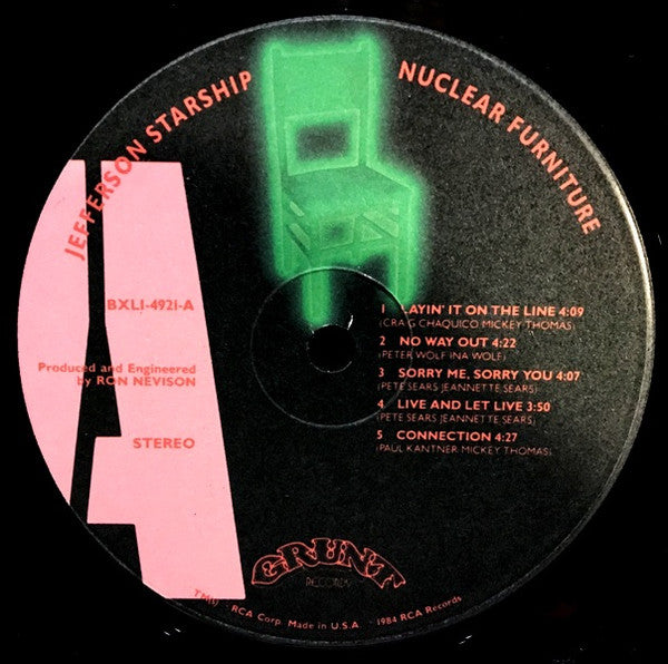 Jefferson Starship : Nuclear Furniture (LP, Album, Emb)