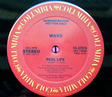 Wavo : Real Life (12", Promo)
