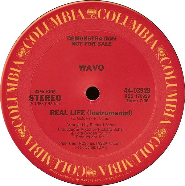 Wavo : Real Life (12", Promo)