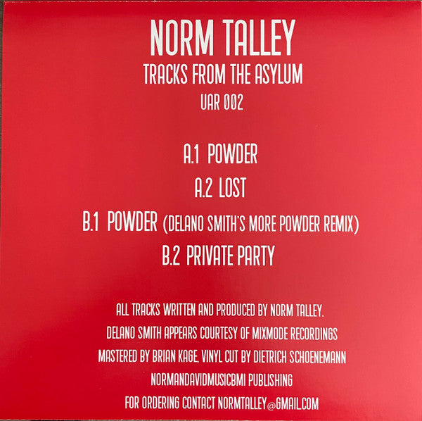 Norm Talley : Tracks From The Asylum (12", RE)