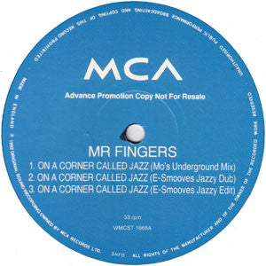 Mr. Fingers : On A Corner Called Jazz (12", Promo)