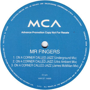 Mr. Fingers : On A Corner Called Jazz (12", Promo)